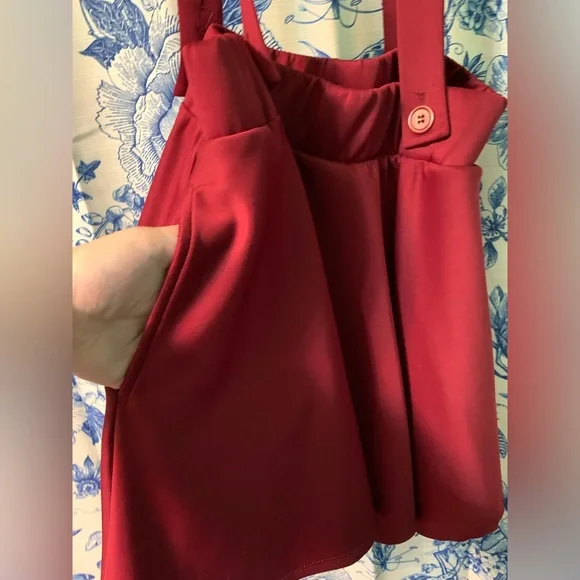 HOT TOPIC MIDNIGHT HOUR RED SUSPENDER SKATER SKIRT - Picture 6 of 6